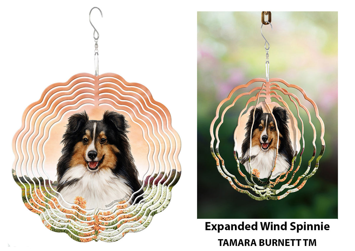 Shetland Sheepdog Tri Style 1 Wind Spinner