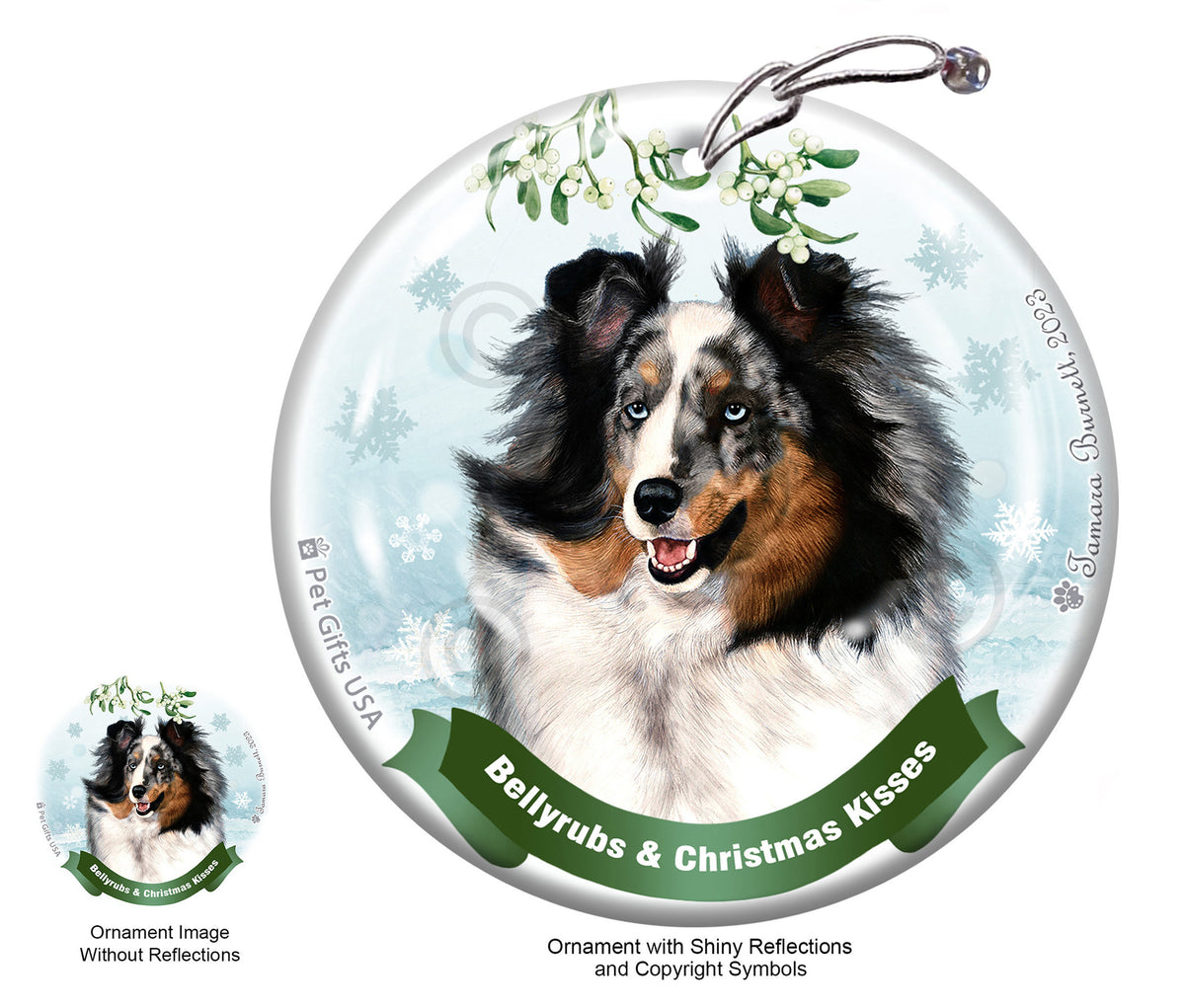 Sheltie Blue Merle Ornament