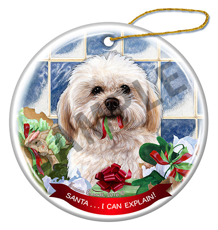 Shih - poo - Santa I Can Explain Ornament
