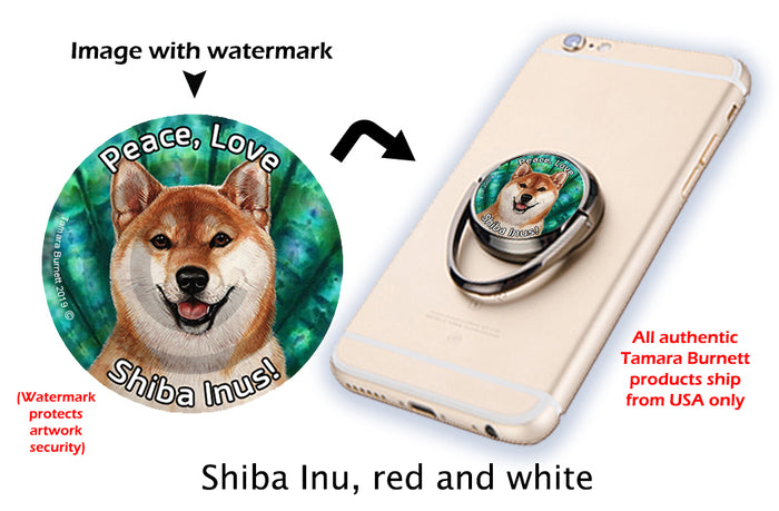 Shiba Inu Red and White Phone Stand
