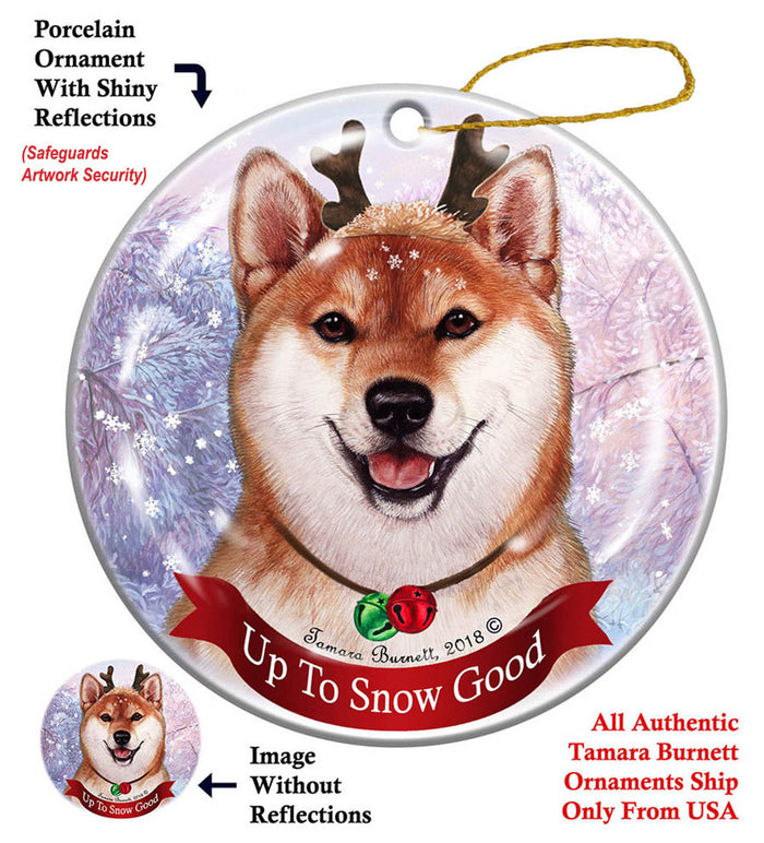 Shiba Inu - Up To Snow Good Ornament