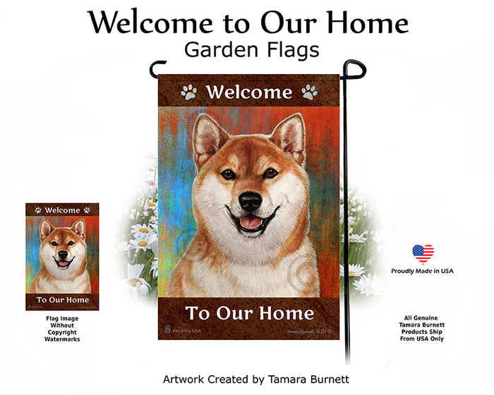 Shiba Inu Welcome To Our Home Garden Flags