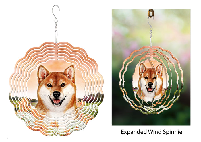 Shiba Inu Red And White Wind Spinner