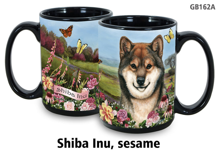 Shiba Inu Red & White - Garden Party Fun Mug 15 oz