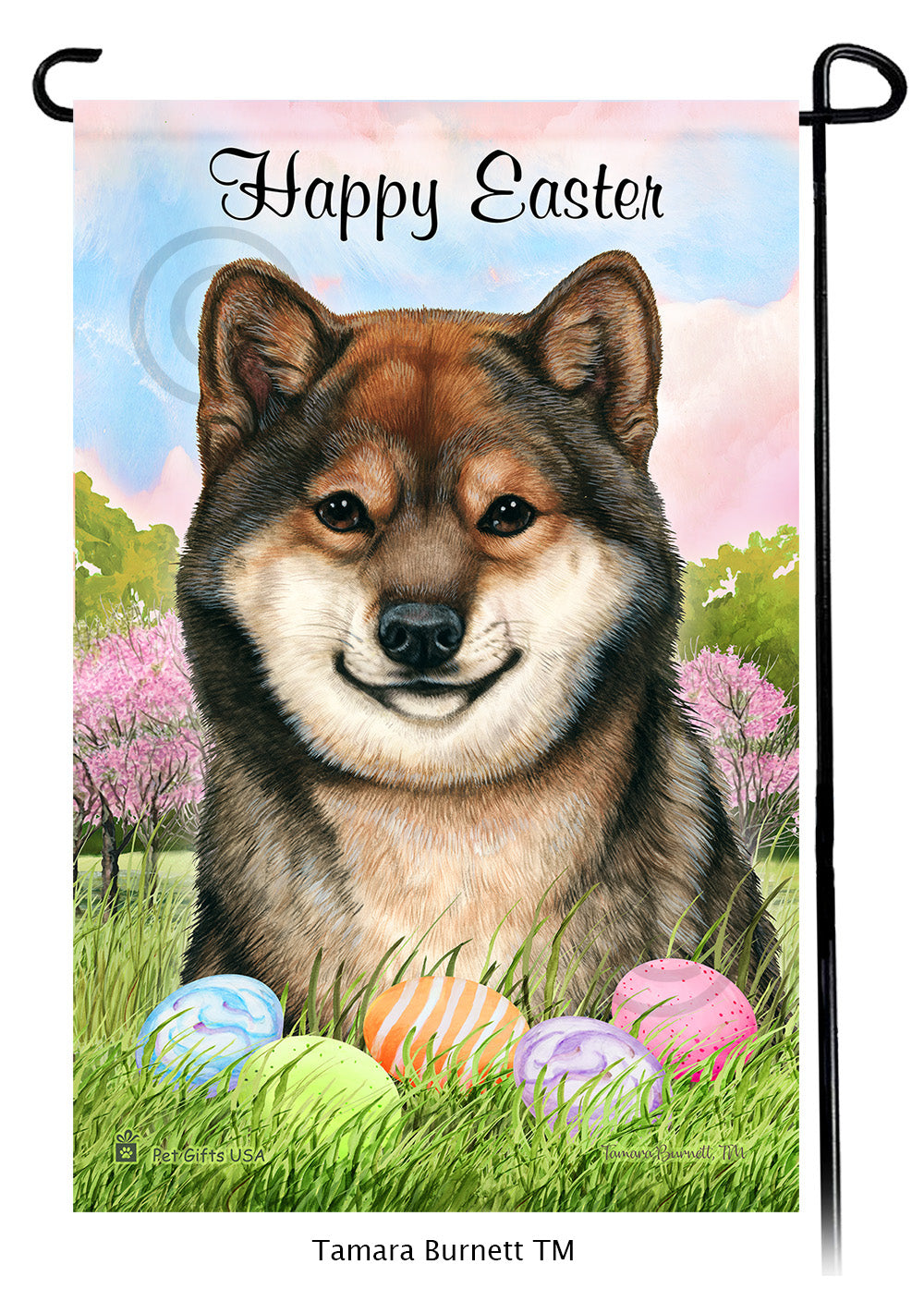 Shiba Inu Happy Easter - Garden Flag