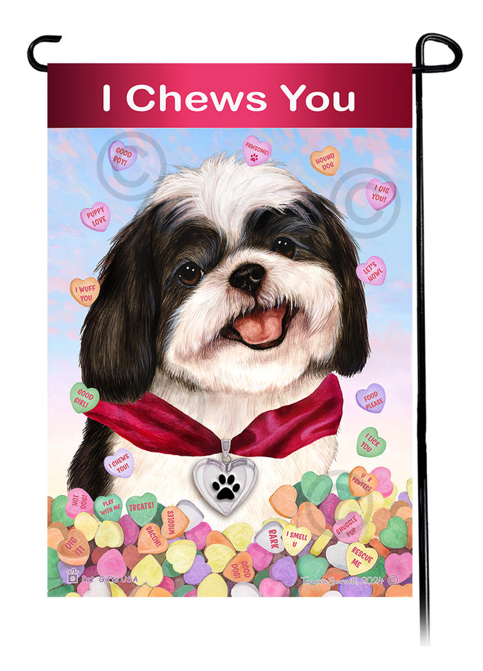 Shih Tzu Valentine Sweetheart Garden Flags