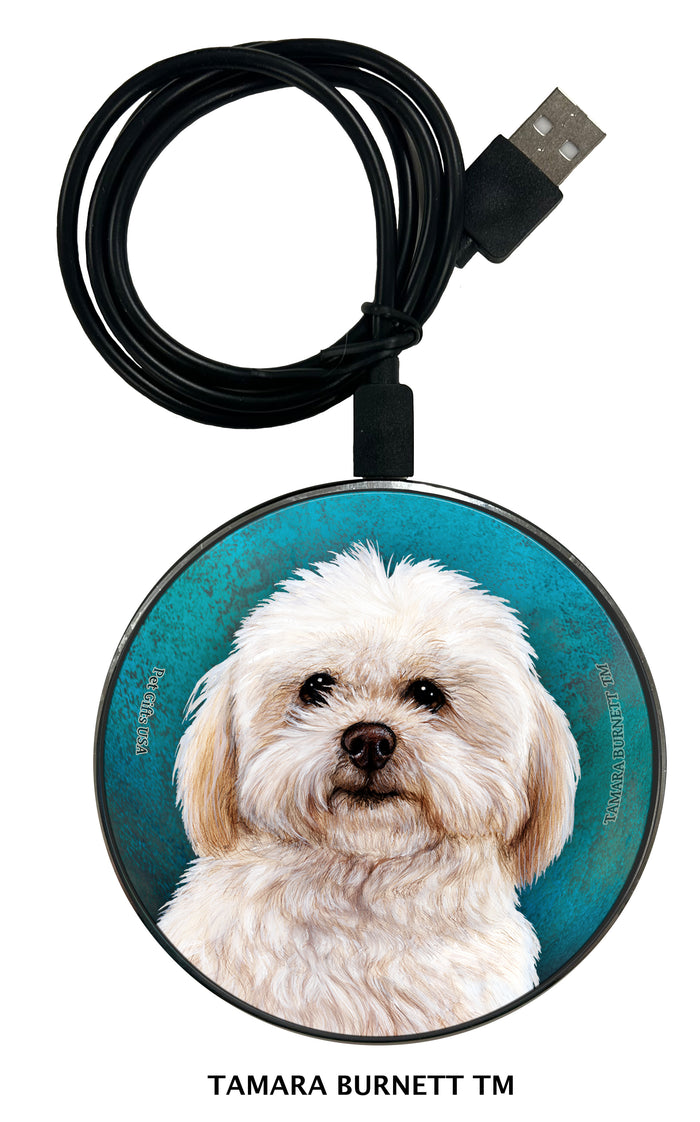 Shih-Poo Cream Zoomies Wireless Charger