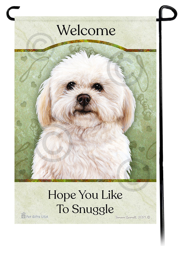 Shih Poo Hope You Like To Snuggle Garden Flags
