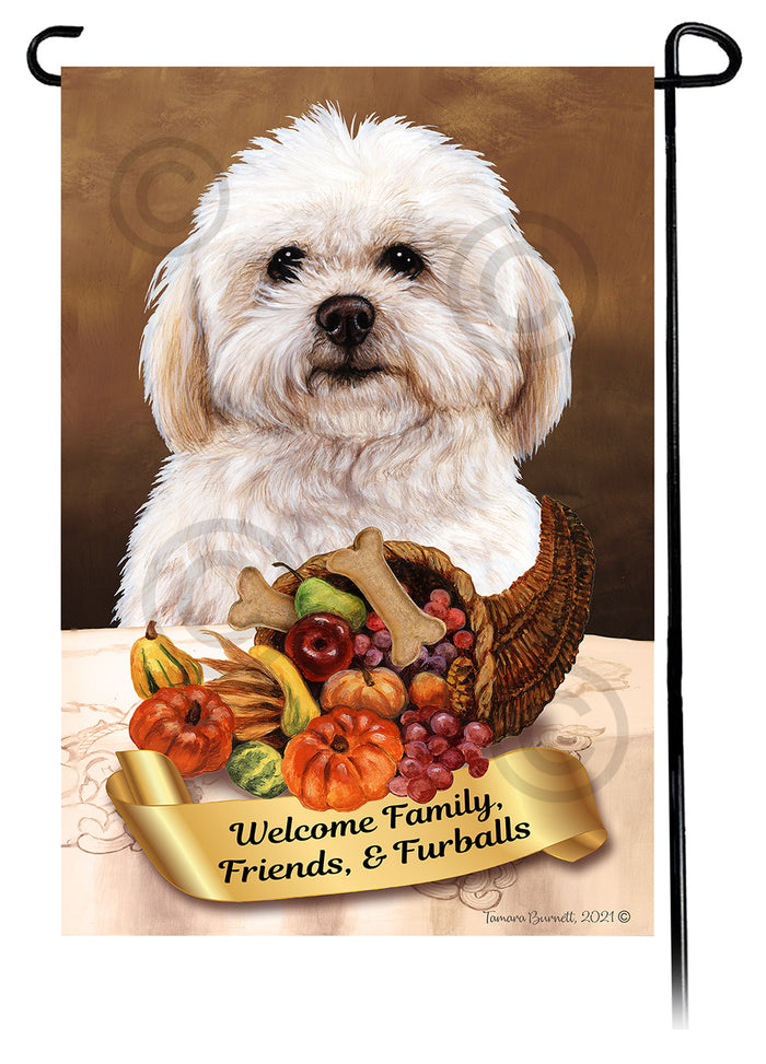 Shih Poo Thanksgiving Garden Flags