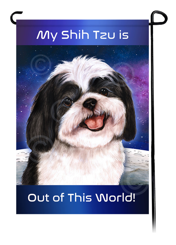 Shih Tzu Out Of This World Garden Flags