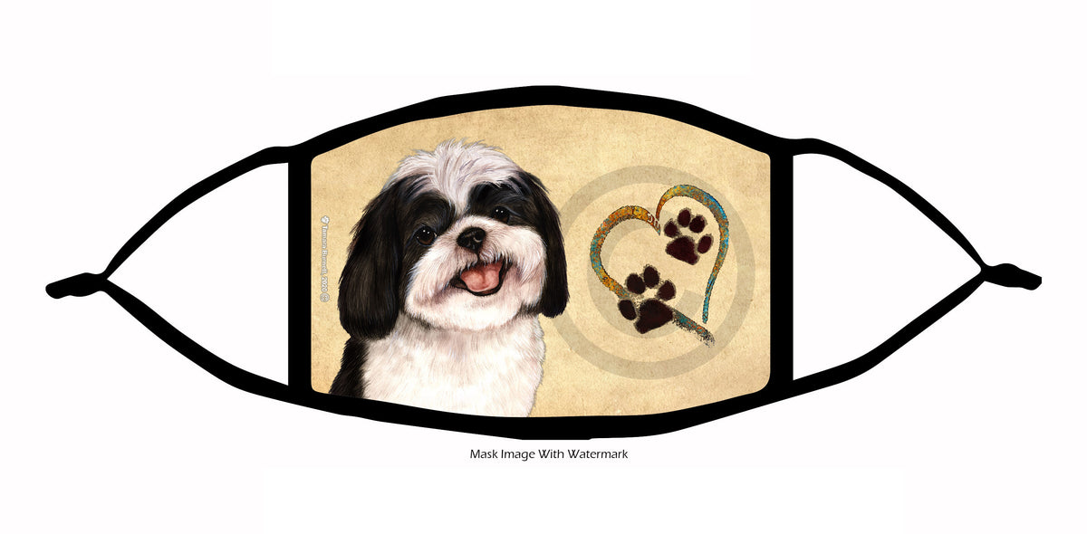 Shih Tzu (Black and White) Face Mask