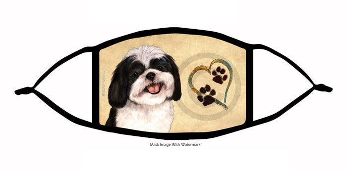 Shih Tzu (Black and White) Face Mask