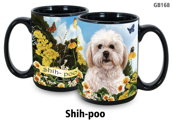 Shih-poo Cream - Garden Party Fun Mug 15 oz