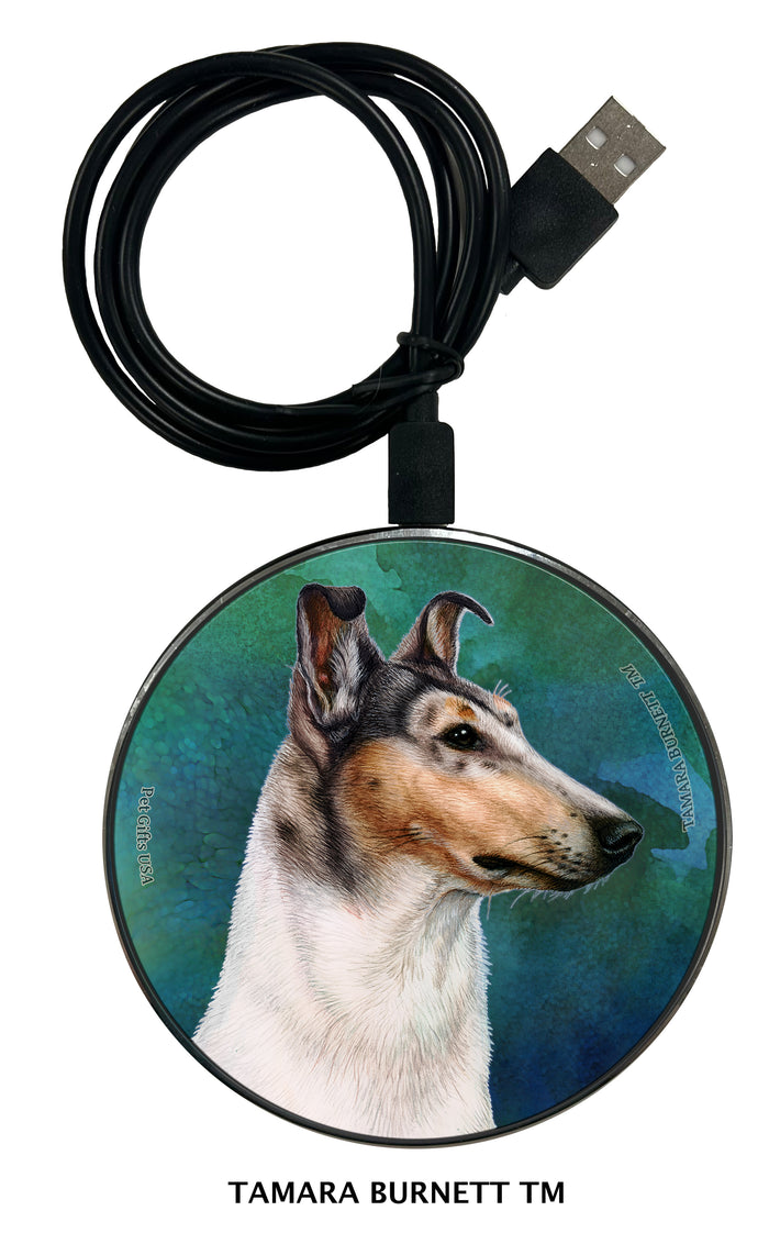 Smooth Collie Blue Merle Zoomies Wireless Charger