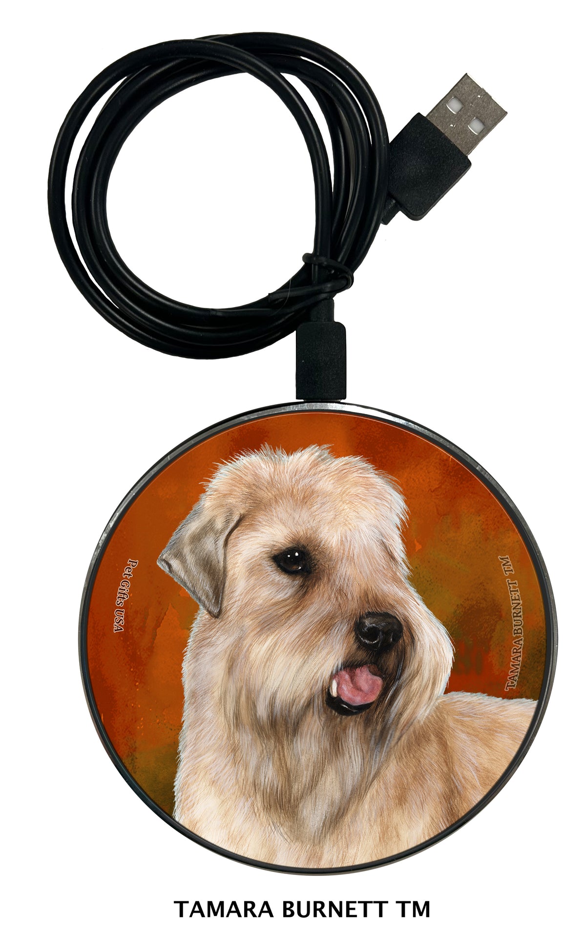 Soft Coated Wheaten Show Cut Zoomies Wireless Charger