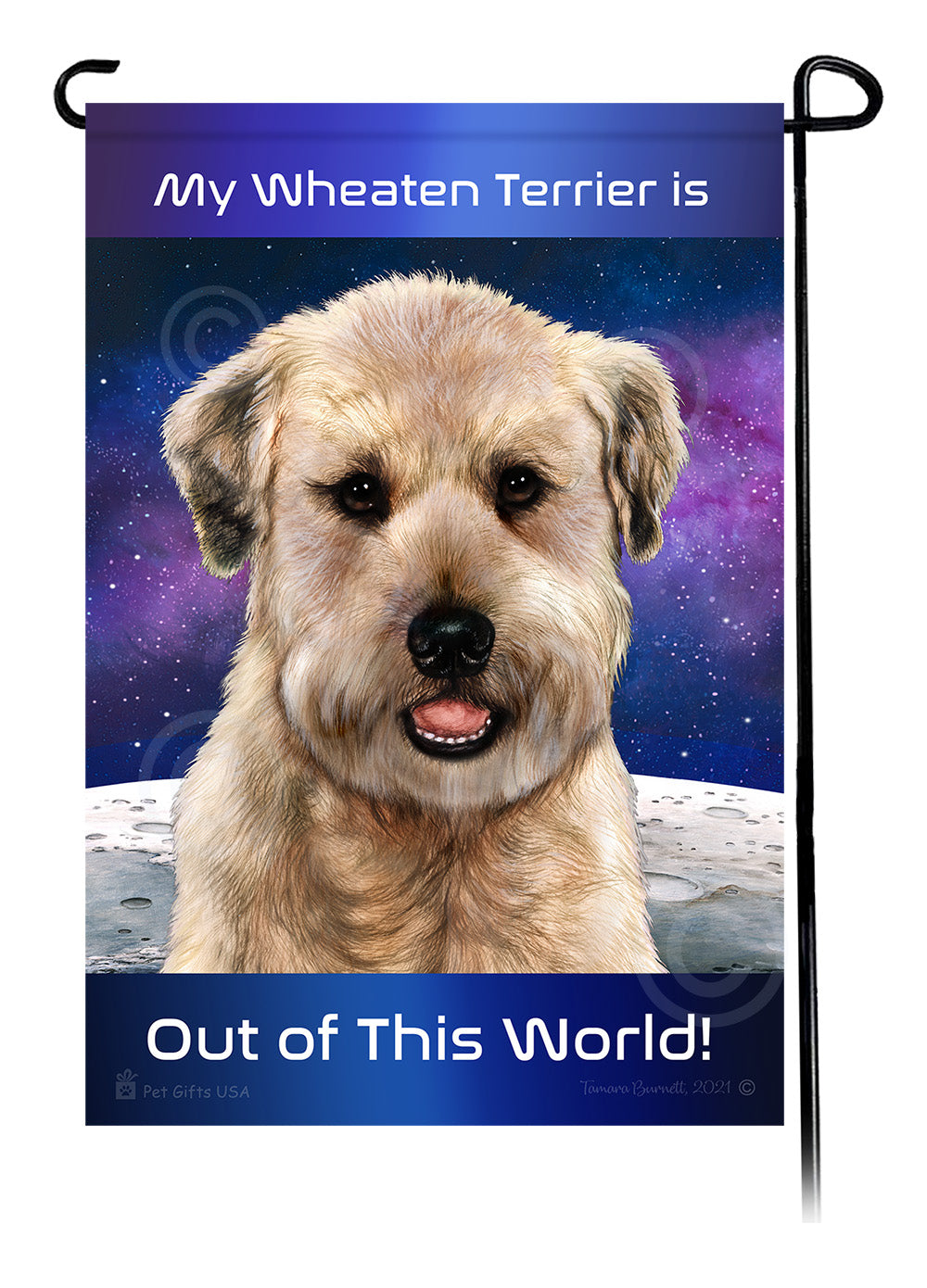 Soft Coated Wheaten Out Of This World Garden Flags