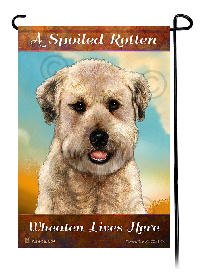 Soft Coated Wheaten Spoiled Rotten Garden Flags