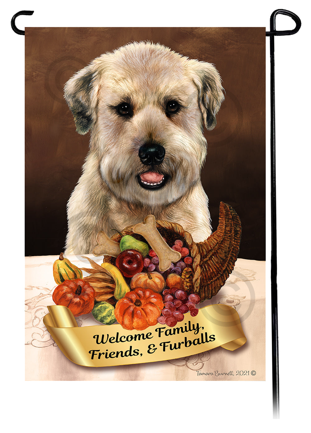 Soft Coated Wheaten Thanksgiving - Garden Flag