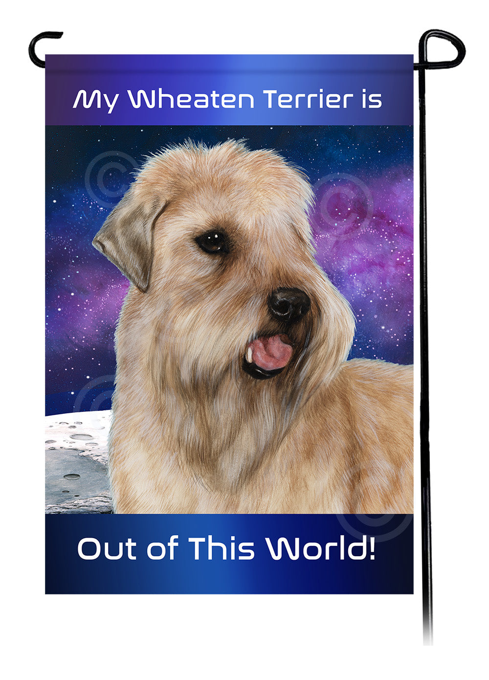 Soft Coated Wheaten Out Of This World - Garden Flag