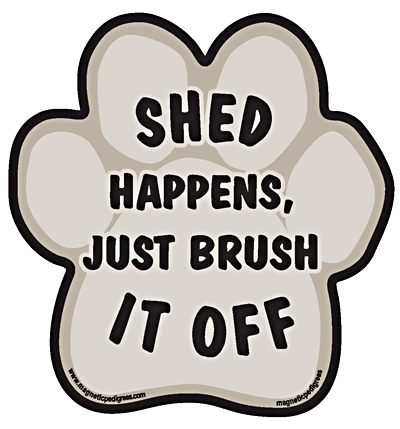 Paw Shaped Stuck On Pedigree Sticker