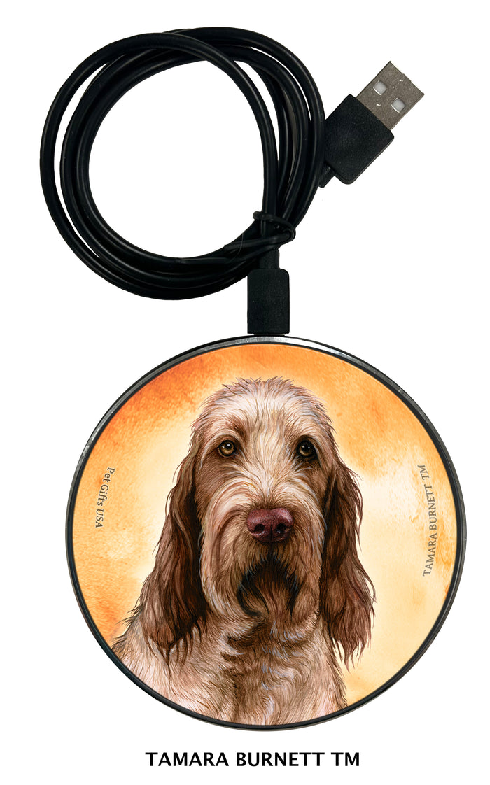 Spinone Italiano Brown Roan Zoomies Wireless Charger