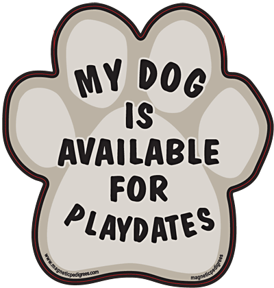 Paw Shaped Stuck On Pedigree Sticker