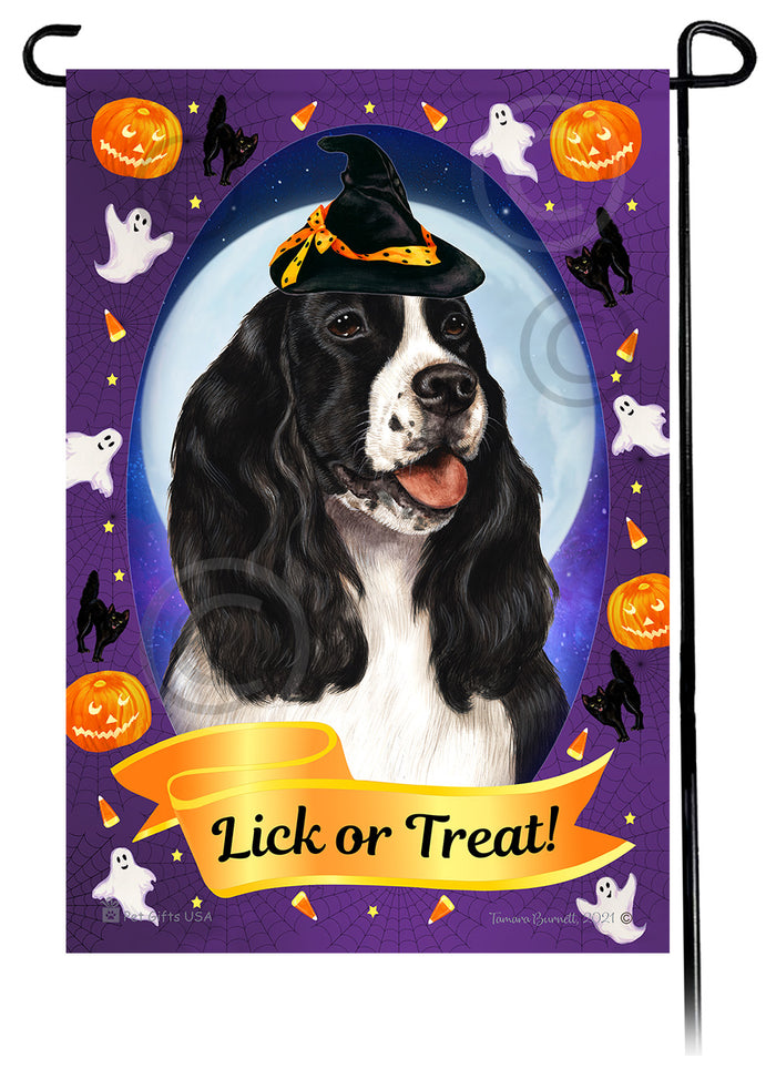 Springer Spaniel Halloween Howls Garden Flags
