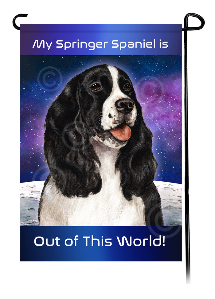 English Springer Spaniel Out Of This World Garden Flags