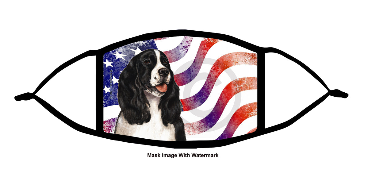 Springer Spaniel (Black and White) Face Mask