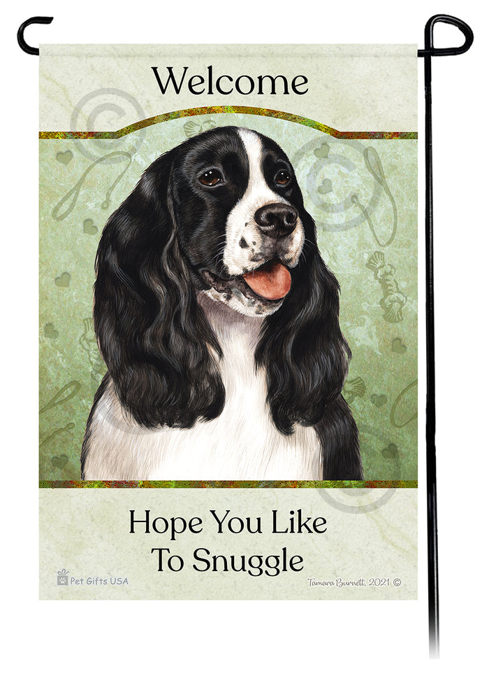 English Springer Spaniel Hope You Like To Snuggle Garden Flags