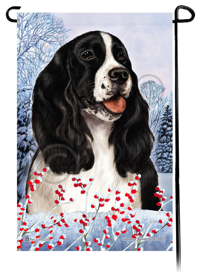 Springer Spaniel Winterberries Garden Flags