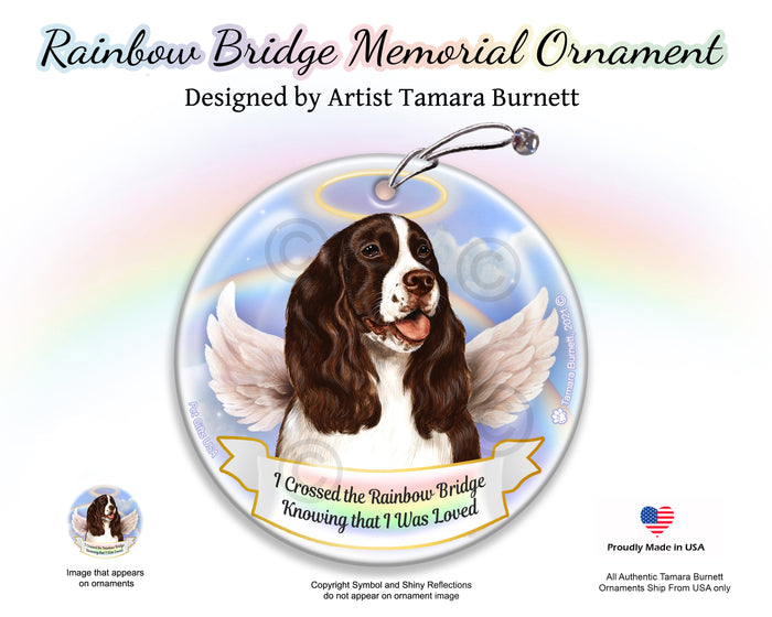 Springer Spaniel Rainbow Bridge Memorial Ornament