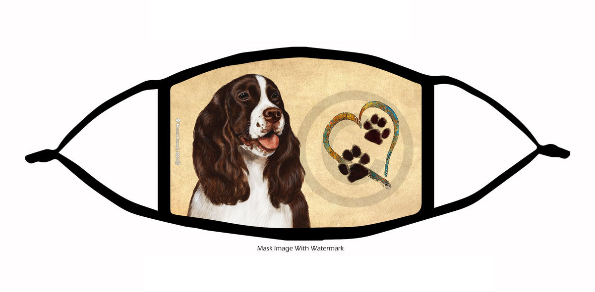 Springer Spaniel (Liver and White) Face Mask
