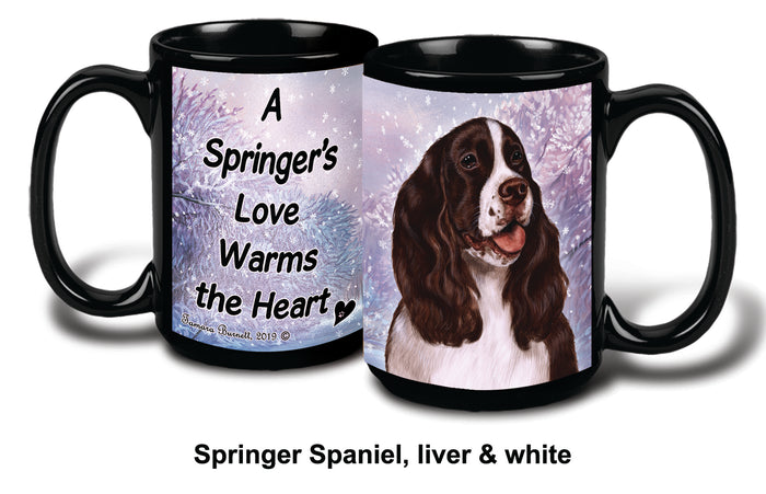 Springer Spaniel, Liver Winter Mug 15 oz