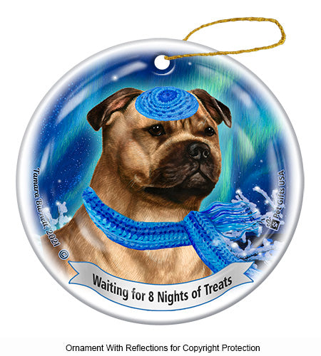 Staffordshire Bull Terrier Hanukkah Ornament