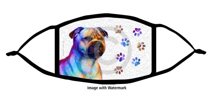 Staffordshire Bull Terrier Fawn Face Mask