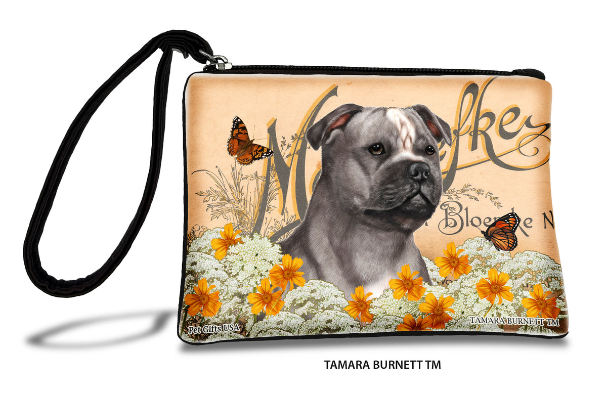 Staffordshire Bull Terrier Blue And White Zippees Pet Pouch