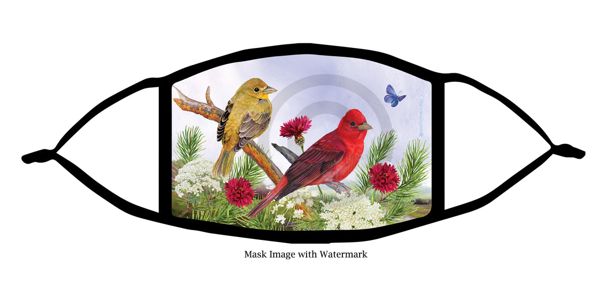 Summer Tanager Face Mask