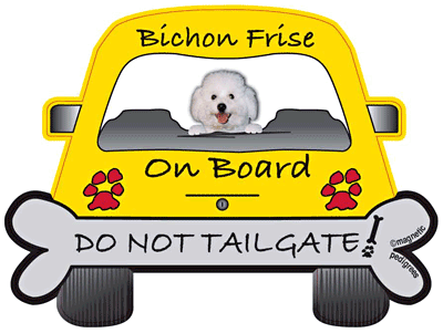 Bichon Frise Do Not Tailgate Magnets