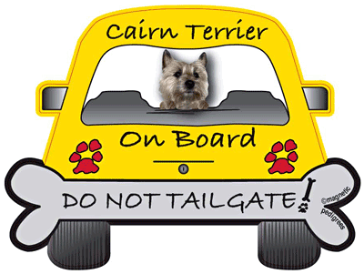 Cairn Terrier Do Not Tailgate Magnets