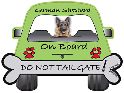 German Shepherd Do Not Tailgate Magnets