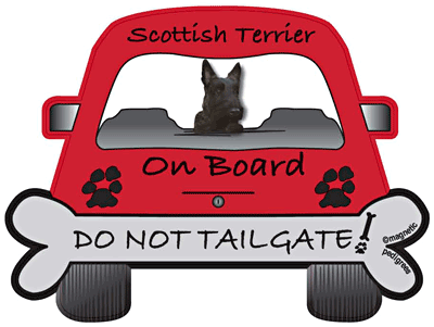 Scottish Terrier Do Not Tailgate Magnets