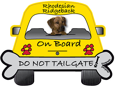 Rhodesian Ridgeback Do Not Tailgate Magnets