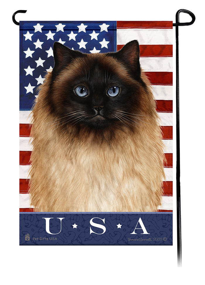 Himalayan Cat True Blue Garden Flags