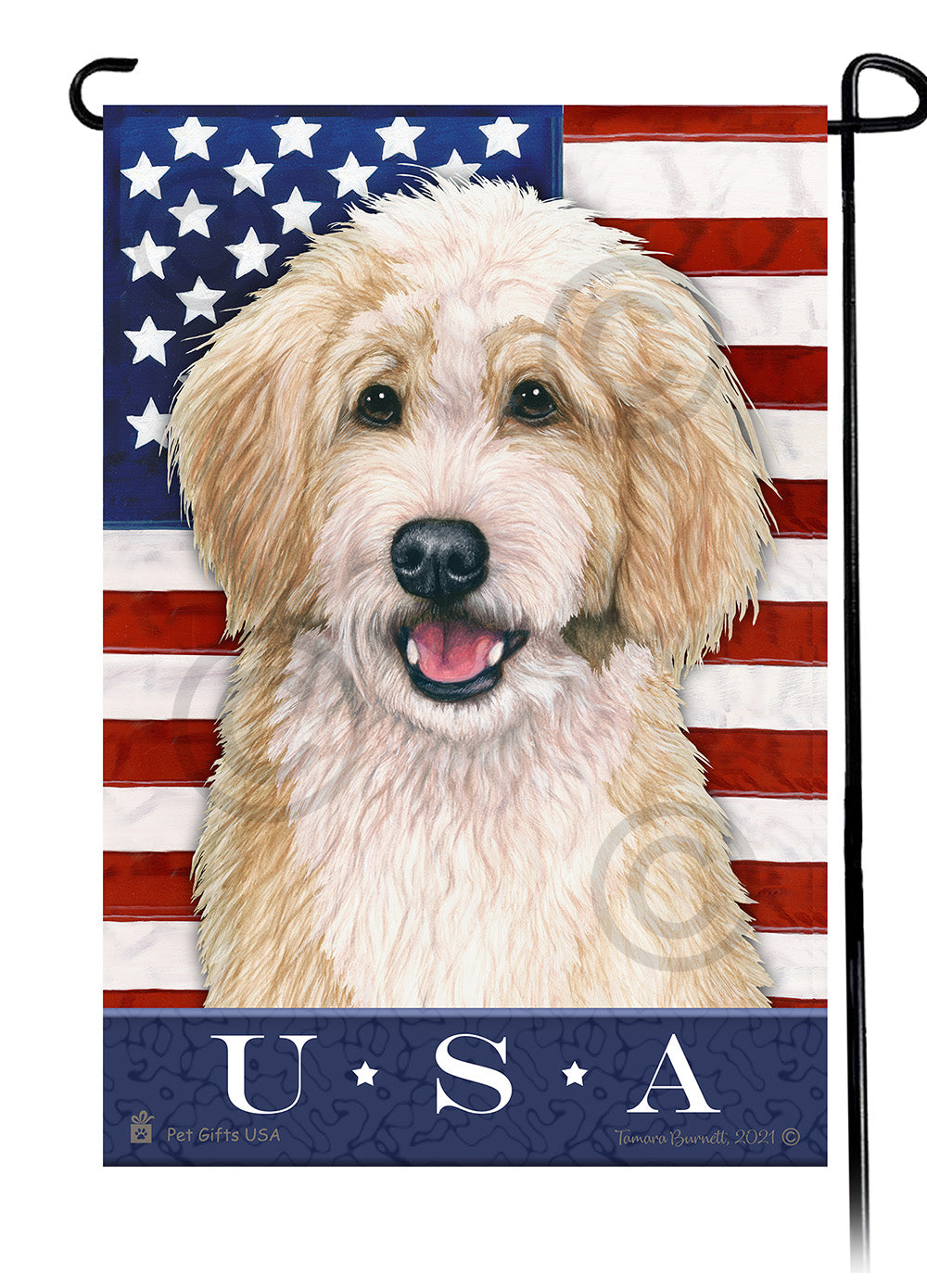 Bernedoodle True Blue - Garden Flag