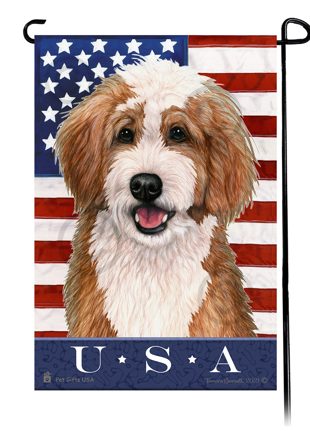 Bernedoodle True Blue - Garden Flag