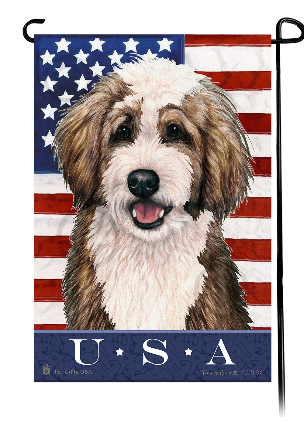 Bernedoodle True Blue - Garden Flag