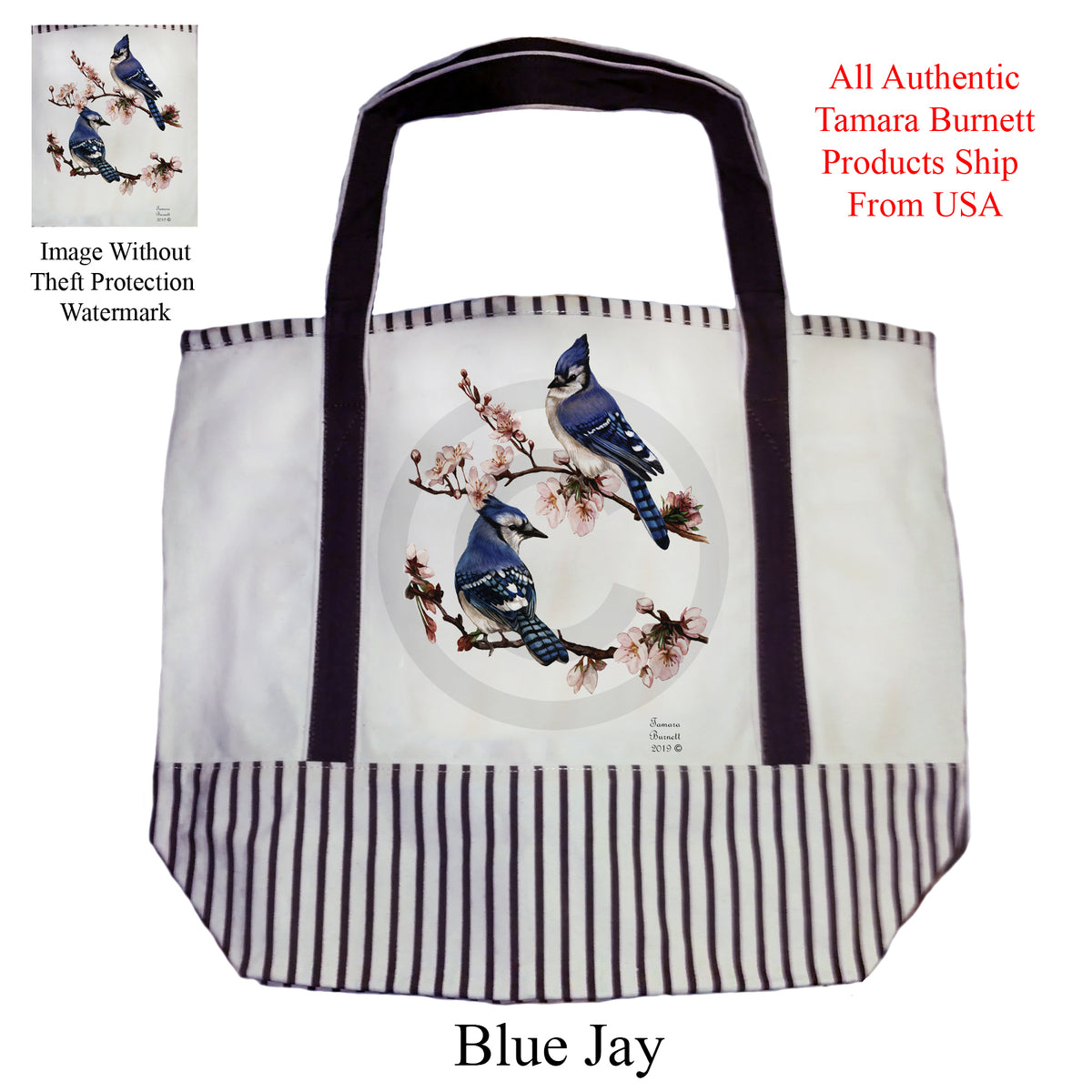 Eastern Blue Jay - Tote Bag