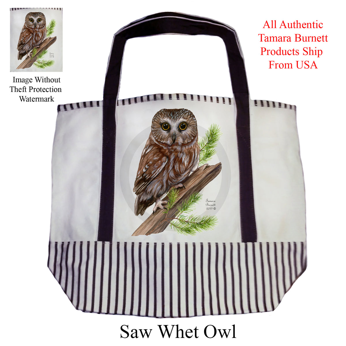 Saw Whet Owl - Tote Bag
