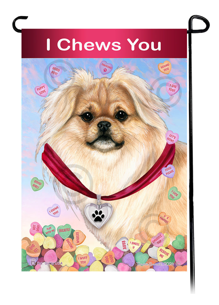 Tibetan Spaniel Valentine Sweetheart Garden Flags